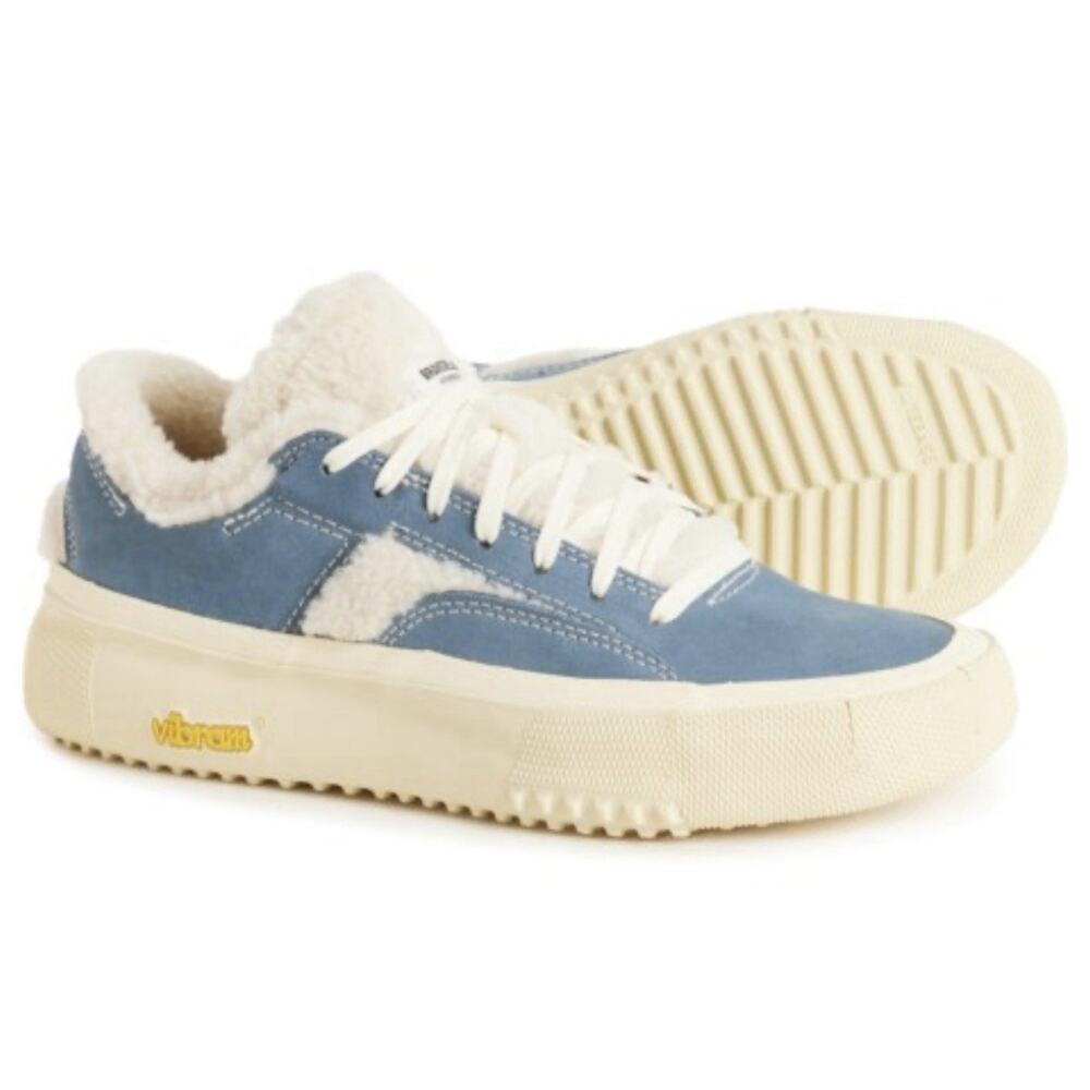 BRANDBLACK‎ Bravo Faux Shearling Sneakers Light Blue Shearling Womens 9 Shoes